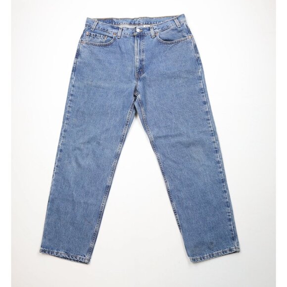 Vintage 90s Levis 550 Mens 38x30 Distressed Relaxed Fit Denim Jeans Blue USA